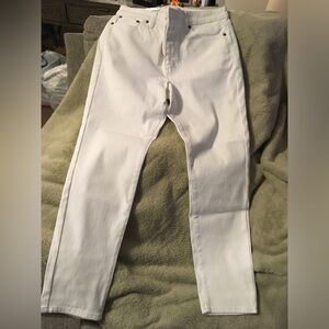 Ralph Lauren Premiere White Skinny Ankle Jeans